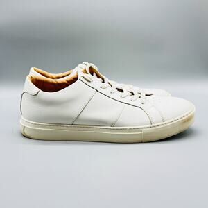 Greats Shoes Mens 13 White Leather Low Top Made in Italy Leather Casual Sneakers